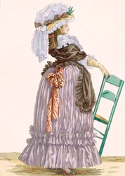 Signora appoggiata alla sedia, inciso da Dupin, tavola n.201 da 